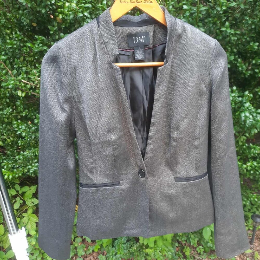 Silver fitted blazer size S